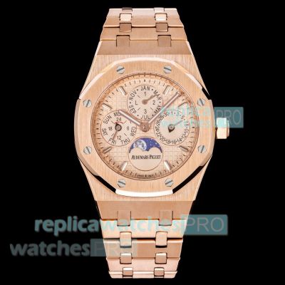 1:1 Replica MK Factory Audemars Piguet Royal Oak Perpetual Calendar 38mm Rose Gold Watch 